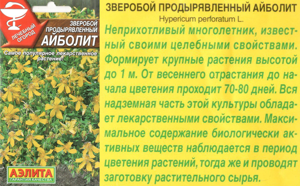 картинка Зверобой Айболит 0,1 гр. $ Аэлита интернет-магазин "Дачник"